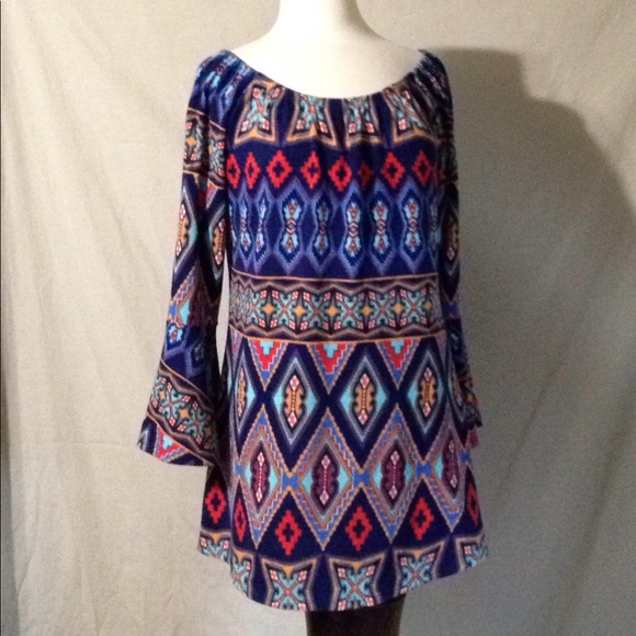 Treasure Box Tops - Treasure Box Soft Knit Bell Sleeves Tunic Top